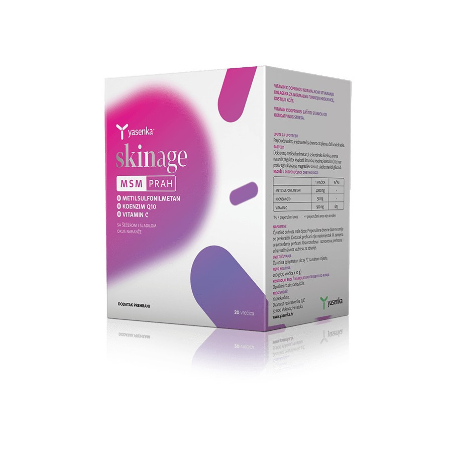 Skinage MSM 4000mg cu vitamina C și coenzima Q10, 20 plicuri